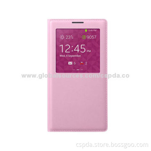 PU Leather Wallet Mobile Phone Case for Samsung Galaxy S5 with Windows, All Colors Available